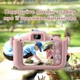 Детская цифровая фотокамера панда UFT F3 Panda Pink с силиконовым чехлом - изображение 5