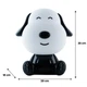 Светильник-ночник аккумуляторный 7 режимов работы стильный подарочный LED Doggy Kite Черно-белый - изображение 5