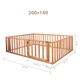 Детский деревянный манеж-кровать Монтессори BUSY WOOD напольная Модель 6.2 200х160 см Натуральное дерево - изображение 4