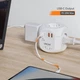 Сетевой фильтр тройник LENCENT SL-805E-F-PD 2500W 2m 10A 7в1 2 USB + TYPE-C удлинитель быстрая зарядка - изображение 5