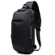 Рюкзак міський-антивор однолямковий Ozuko 9223 5л з кодовим замком з USB Black (16210) - зображення 1