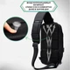 Рюкзак міський-антивор однолямковий Ozuko 9223 5л з кодовим замком з USB Black (16210) - зображення 8