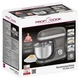 Планетарный миксер Profi Cook PC-KM 1197 с цепью безопасности и чашей на 5 л + 8 скоростей + 3 сменные насадки 1200 Вт Темно-серый - изображение 6