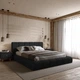 Кровать двуспальная с подъемным механизмом 160x200 Podium Black Viorina-Deko Черный (буковые ламели/без матраса) (ЛДСП/ткань велюр) - изображение 2