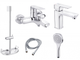 Набор смесителей PERLA KING-2 (PSH7204+PSH7203+PSF1002+PSF2003+PSS1850) 107041-C - изображение 1