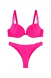 Купальник двойной Push Up, плавки бразилиана Anabel Arto 48B/XL Фуксія-28 (102093) - изображение 2