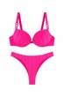 Купальник двойной Push Up, плавки бразилиана Anabel Arto 42B/S Фуксія-28 (102093) - изображение 2