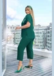 Женский костюм капри 6025191 Зеленый 54-56 - изображение 4