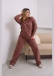 Женский костюм в рубчик 44222 Коричневый 60-62 - изображение 2