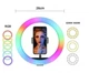 Кольцевая светодиодная лампа разноцветная RGB LED RING MJ26 с держателем телефона 26 см - изображение 2