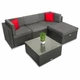 Набор садовой мебели Just Relax Lounge Teracce 5 Графитовый с Ротангу со стальным каркасом - изображение 5