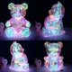 Хрустальный Медвежонок LED ночник с розовым сердцем в подарочной упаковке - изображение 9