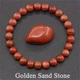 Браслет из натурального камня Golden Sand stone Золотистый песчаник - изображение 2