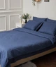 Пододеяльник Moon&Star Satin Stripe Delfi Blue King Size 220x240 см (MS-870000424) - изображение 1