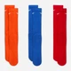 Набор женских носков высоких хлопковых Nike U Nk Everyday Plus Cush Crew SX6888-966 34-38 3 пары Разноцветный (196976206062) - изображение 3
