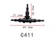 Соединитель C0411 для трубок тройник d9.5/6.3/3.2мм OEM 22261 100 шт - изображение 2