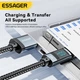 Кабель Essager USB – Type-C PD 100W 7A LED дисплей Швидка зарядка для ноутбуків смартфонів планшетів 1.0 м Black - зображення 2