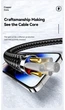 Кабель Essager USB – Type-C PD 100W 7A LED дисплей Швидка зарядка для ноутбуків смартфонів планшетів 1.0 м Black - зображення 7