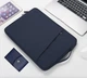 Чехол-сумка для ноутбука макбука MacBook Air/Pro M1 M2 М3 15" / 16" с экокожи с сумочкой для зарядки, мышки Тёмно-синий - изображение 1