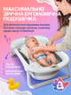 Ванночка для купання новонародженої дитини дитяча складна ванна A1 зі зливом термометром і подушкою дитячі ванночки немовлят новонароджених A1 EB-211P біло сіра - зображення 4