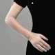 Женские прозрачные шифоновые перчатки длинные One size Белый (0009/226) - изображение 8