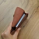 Визитница из натуральной кожи цвет Вишня (красно-коричневый) (b037-2) - изображение 3