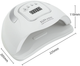 Профессиональная лампа для маникюра Nail Lamp SUN X 12 MAX 150W UV/LED для покрытия ногтей гель лаком, гелем, белая - изображение 4