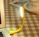 Светодиодный гибкий светильник LED ночник для повербанка компьютера ноутбука USB лампа-фонарик для чтения, Желтый - изображение 2