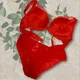 Жіночий мереживний комплект білизни з пуш-апом 2329k Weiyesi 95D-XXL Червоний - зображення 3