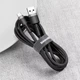 Кабель Baseus USB—Type-C 1м 3A Cafule Black-Grey (CATKLF-BG1) - изображение 6
