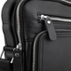 Сумка мужская кожаная черная Tiding Bag M5608-1A через плечо с ручкой - изображение 6