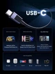 Кабель USB-С to USB-С Ugreen L513 240 Вт, 1м Black - зображення 2