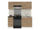 Кухня без стільниці 180 Junona Black Red White 180 (K24-JUNONA_MODUL_WER_2/180_BBL) 169949 - зображення 4