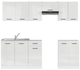Кухонний гарнітур см з Junona Line 230 AGD Black Red White 230 (K24-JUNONA_AGD_WER_2/230_BBL) 168757 - зображення 1