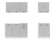 Кухня 180А без стільниці Junona Black Red White 180 (K24-JUNONA_MODUL_WER_2/180A_BBL) 169881 - зображення 1