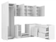 Кутовий кухонний гарнітур см Top Line Black Red White 270x180 - зображення 3