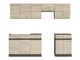 Кухонний гарнітур зі стільницею Junona Line 230 Black Red White 230 (K24-JUNONA_MODUL_WER_2/230_ZBL) 168754 - зображення 1