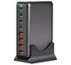 Настільний Мережевий Зарядний пристрій YMX-320 W358 320W 4 USB QC 18W MAX + 4 Type-C PD 100W Блок Швидка Зарядка для ноутбука та телефону Macbook iPhone Samsung Black - зображення 3