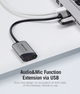Звуковая карта Vention USB - 2x 3.5мм minijack с поддержкой микрофона 16 бит/48 кГц TRS Наружный Адаптер Стерео AUX 3-пеновый Серый - изображение 4