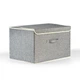 Ящик для хранения с крышкой MVM Светло-серый XL (TH-07 XL LIGHT GRAY) - изображение 2
