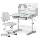 Комплект мебели стол + стульчик + полка Mealux Octo Grey (BD-33 G) - изображение 5