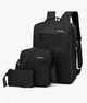 Комплект 3 в 1 (Рюкзак с USB Сумка Клатч) для ежедневного использования Backpack Black Черный - изображение 1
