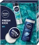 Набор для мужчин NIVEA Men Fresh Kick Гель для душа 250 мл + Антиперспирант 150 мл + Крем для лица 75 мл (4006000118666) - изображение 1