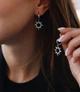 Серебряные серьги (пара) сережки с Подвеской Солнце без камней серебро 925 пробы Родированное 53007р 3.00г - изображение 2