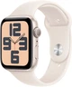 Smartwatch Apple Watch SE (2024) GPS 44mm Starlight Aluminium Case with Starlight Sport Band - S/M (MXEU3) - obraz 1