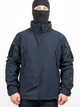 Демісезонна тактична куртка WinTac Soft Shell Stalker Dark Navy Blue 2XL темно-синя - изображение 1