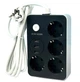 Удлинитель сетевой Power Socket 8204 3 USB на 4 розетки 2м Black - изображение 1