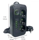 Подовжувач мережевий UA Power F09U, 4USB, Type-C, 3 розетки, 4 м Black - зображення 4
