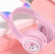 Наушники Bluetooth MDR CAT ear VZV-23M 7805 с подсветкой синие - изображение 2
