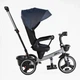 Велосипед з ручкою BestTrike "Marco" 9155/303-19 поворотне сидіння, колеса з прогумованим PU, Джинсово-сірий - зображення 3